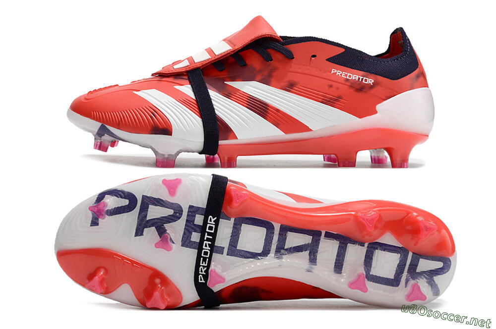 Unisex Adidas Predator Elite Foldover Tongue FG Football Boots - Red/White/Black 1
