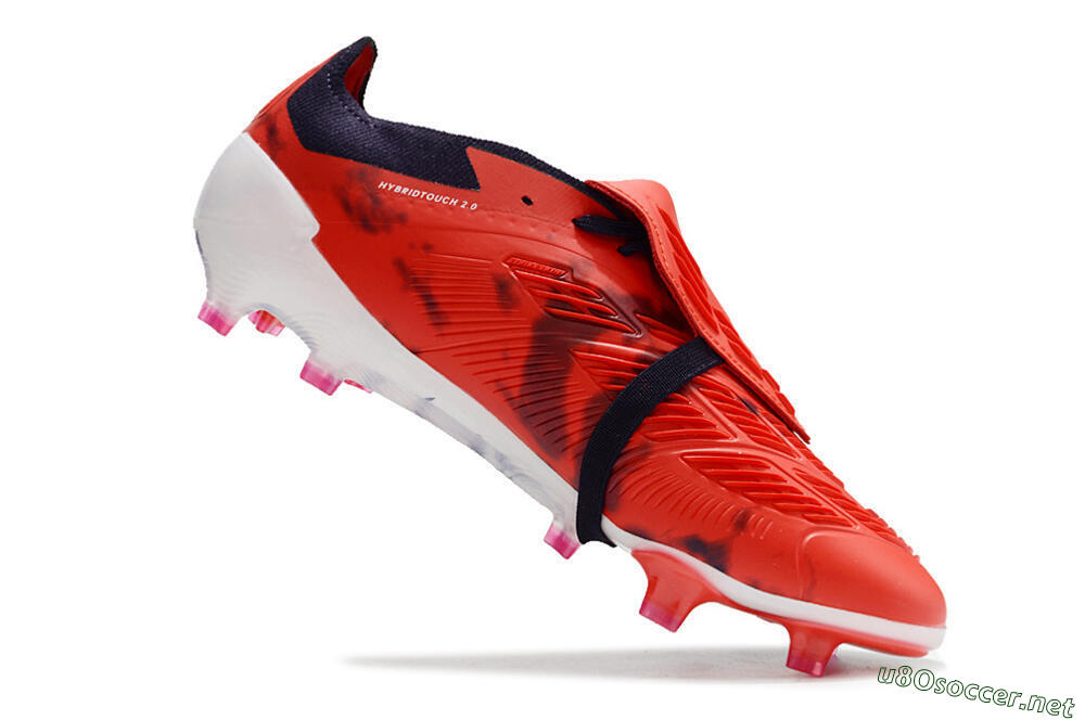 Unisex Adidas Predator Elite Foldover Tongue FG Football Boots - Red/White/Black 4