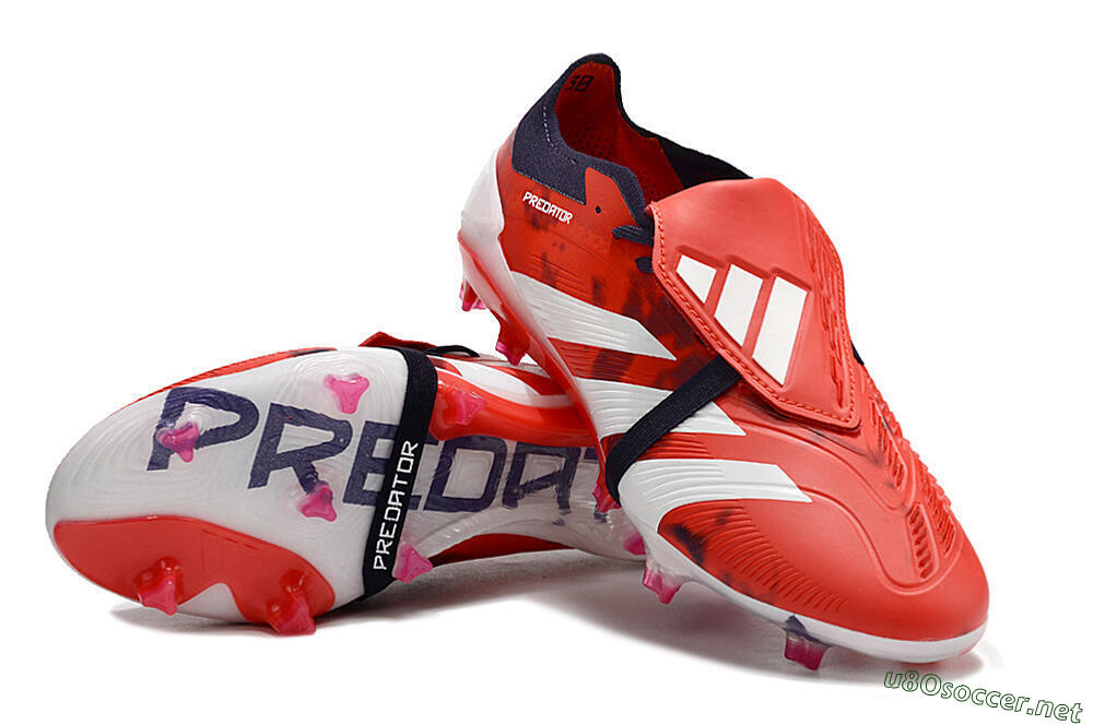 Unisex Adidas Predator Elite Foldover Tongue FG Football Boots - Red/White/Black 3