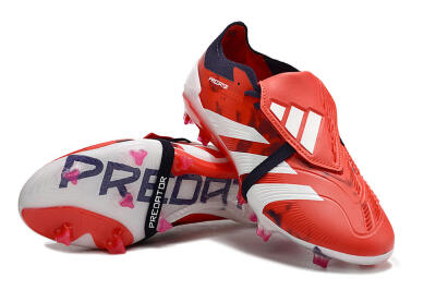 Unisex Adidas Predator Elite Foldover Tongue FG Football Boots - Red/White/Black