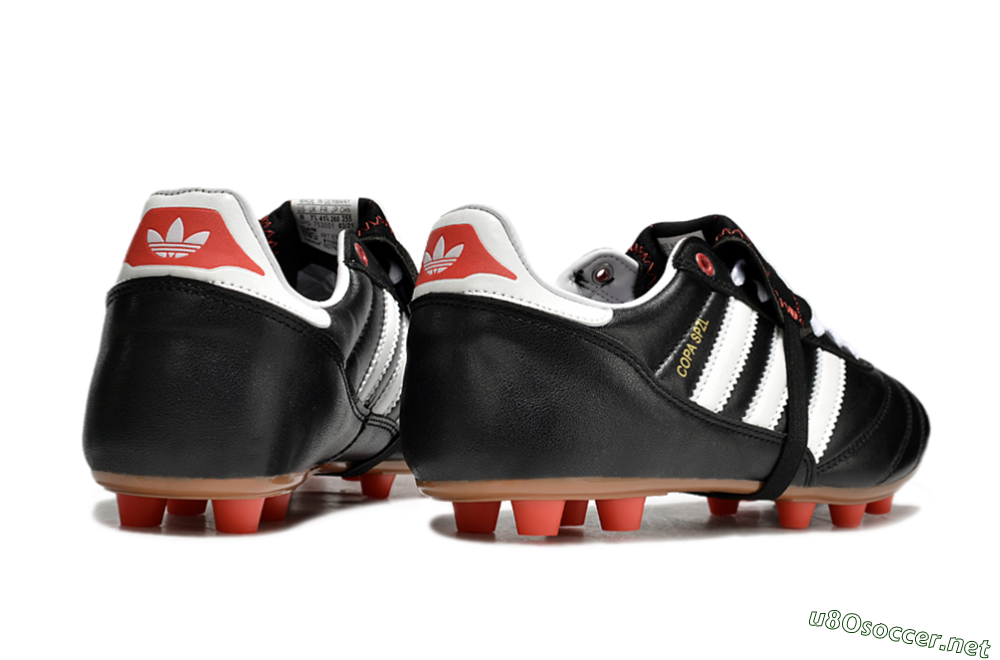 Men's Adidas Copa Mundial FG Football Boots - Black/White/Red 6