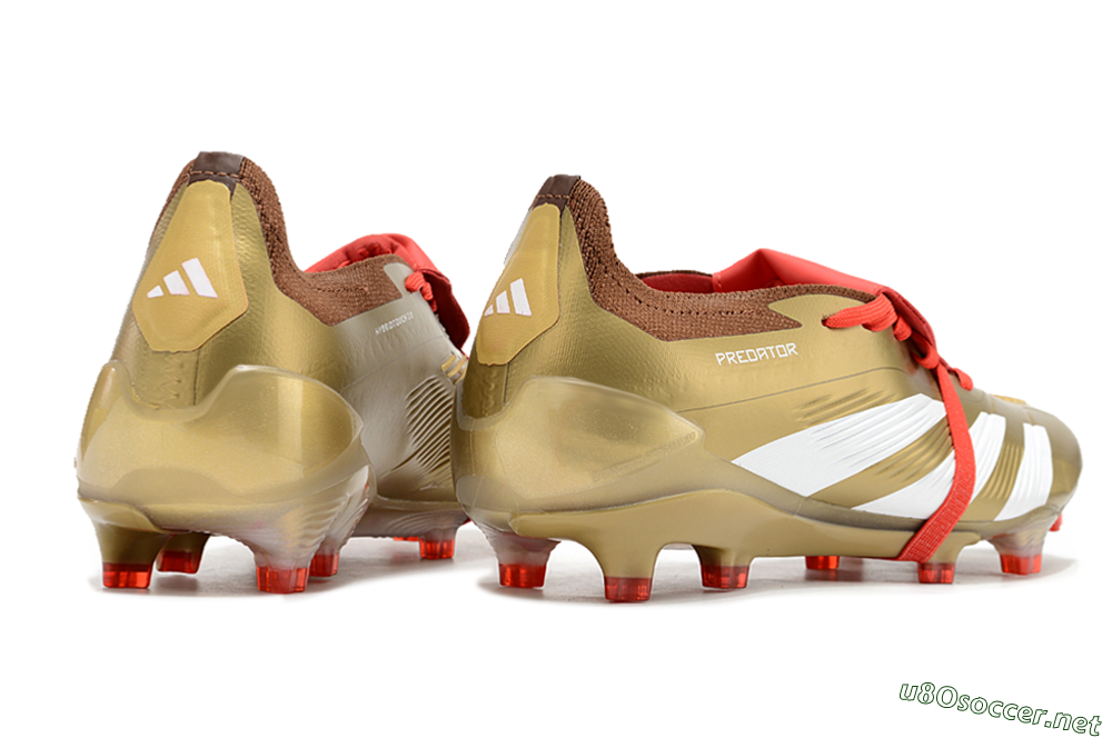 Men's Adidas Predator Elite Foldover Tongue FG Football Boots - Gold/Red/White 6