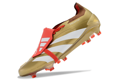 Men's Adidas Predator Elite Foldover Tongue FG Football Boots - Gold/Red/White