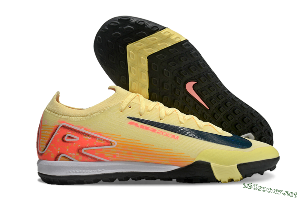 Unisex Nike Air Zoom Mercurial Vapor 16 Elite TF Football Shoes - Yellow/Black/Red 2