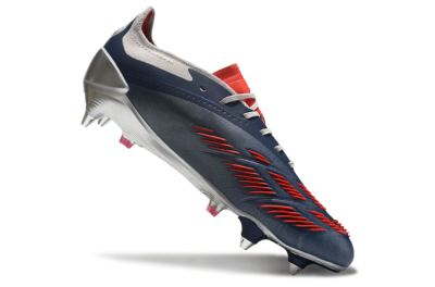 Men's Adidas Predator 24 Elite SG Football Boots - Silver/Blue/Red