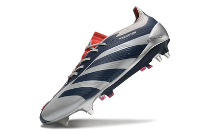 Men's Adidas Predator 24 Elite SG Football Boots - Silver/Blue/Red