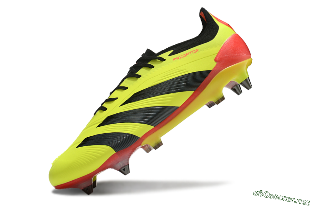 Men's Adidas Predator 24 Elite SG Football Boots - Yellow/Black/Red 5
