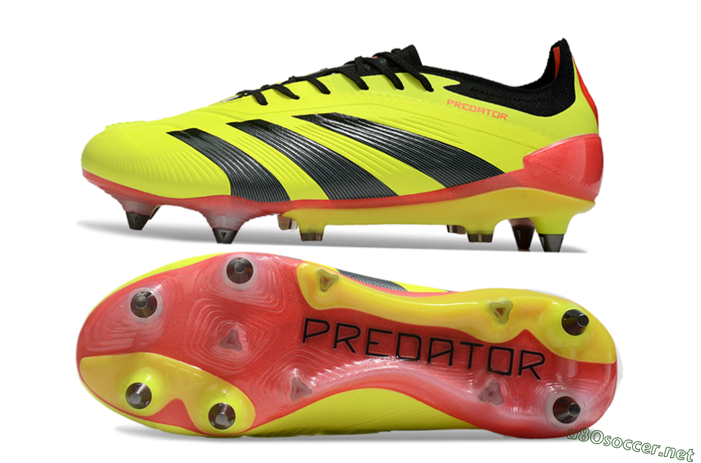 Men's Adidas Predator 24 Elite SG Football Boots - Yellow/Black/Red 1