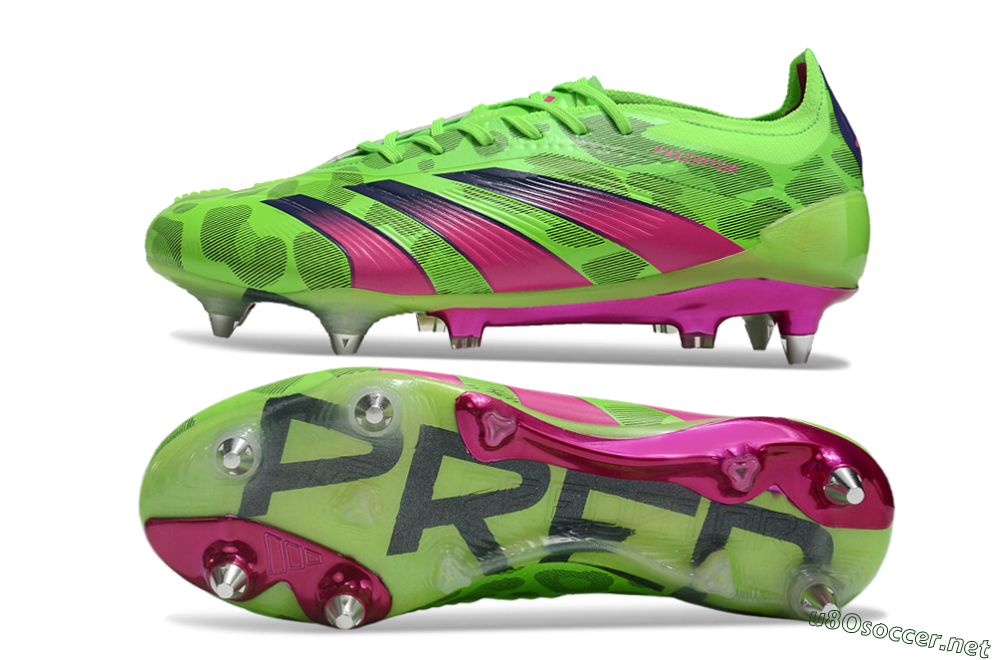 Men's Adidas Predator 24 Elite SG Football Boots - Yellow/Purple/Pink 1