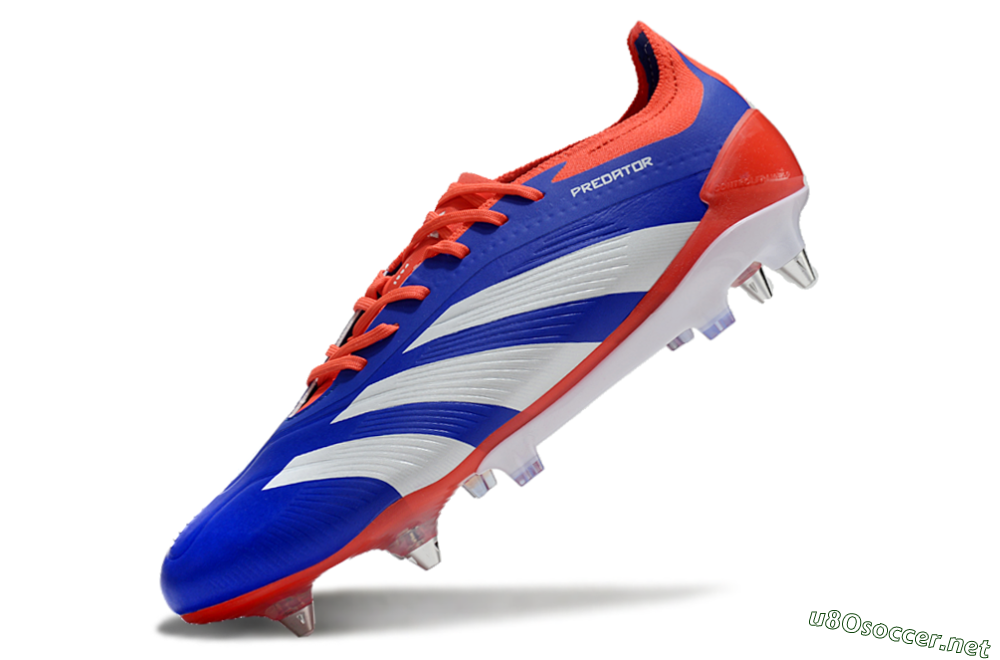 Men's Adidas Predator Elite Foldover Tongue SG Football Boots - Blue/White/Red 5