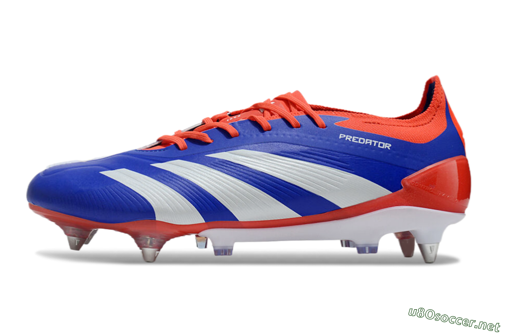 Men's Adidas Predator Elite Foldover Tongue SG Football Boots - Blue/White/Red 0