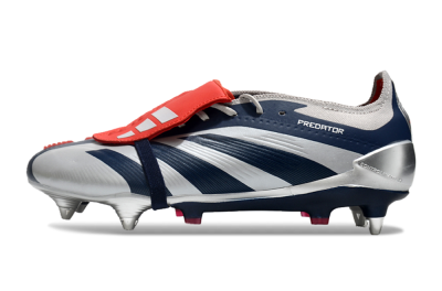 Men's Adidas Predator Elite Foldover Tongue SG Football Boots - Silver/Blue/Red