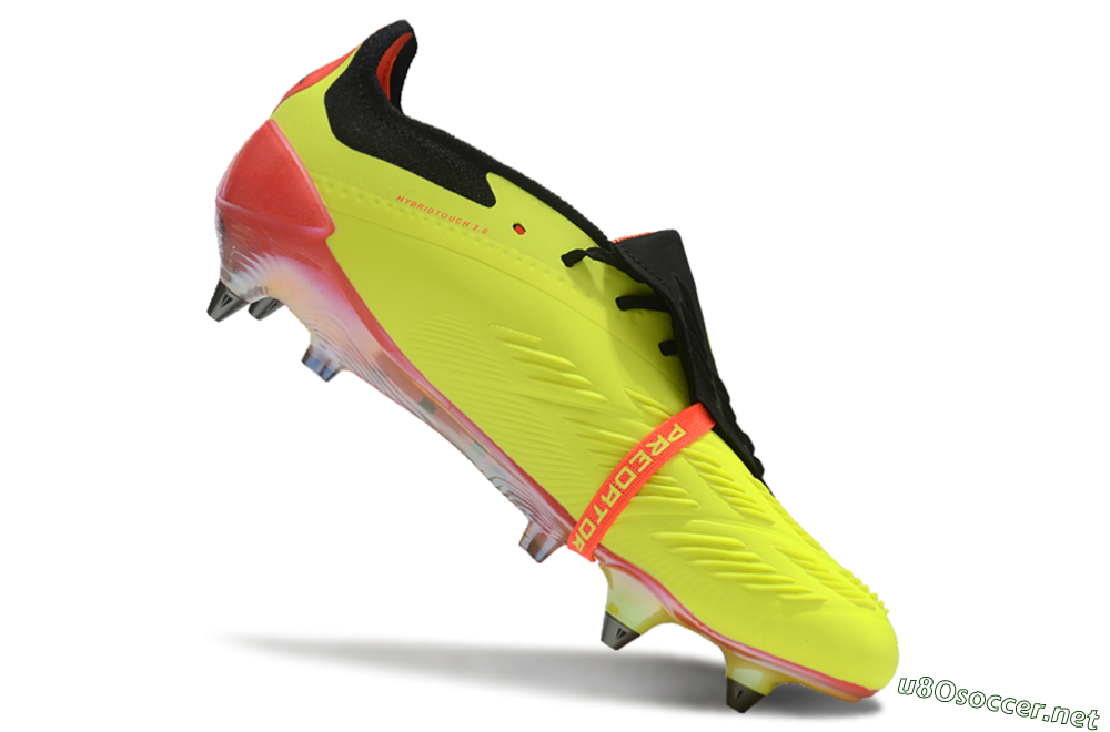 Men's Adidas Predator Elite Foldover Tongue SG Football Boots - Yellow/Black/Red 4