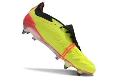 Men's Adidas Predator Elite Foldover Tongue SG Football Boots - Yellow/Black/Red