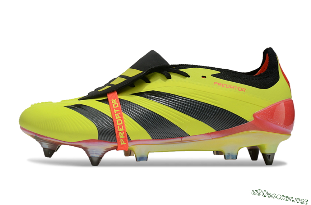 Men's Adidas Predator Elite Foldover Tongue SG Football Boots - Yellow/Black/Red 0