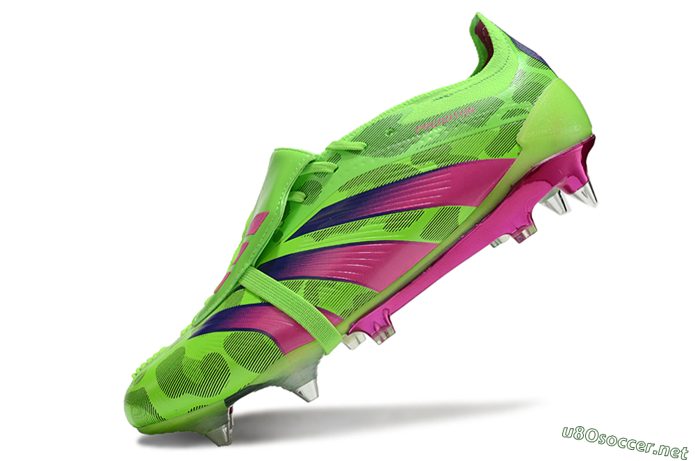 Men's Adidas Predator Elite Foldover Tongue SG Football Boots - Yellow/Purple/Pink 5