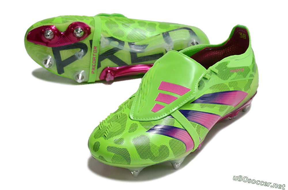 Men's Adidas Predator Elite Foldover Tongue SG Football Boots - Yellow/Purple/Pink 3