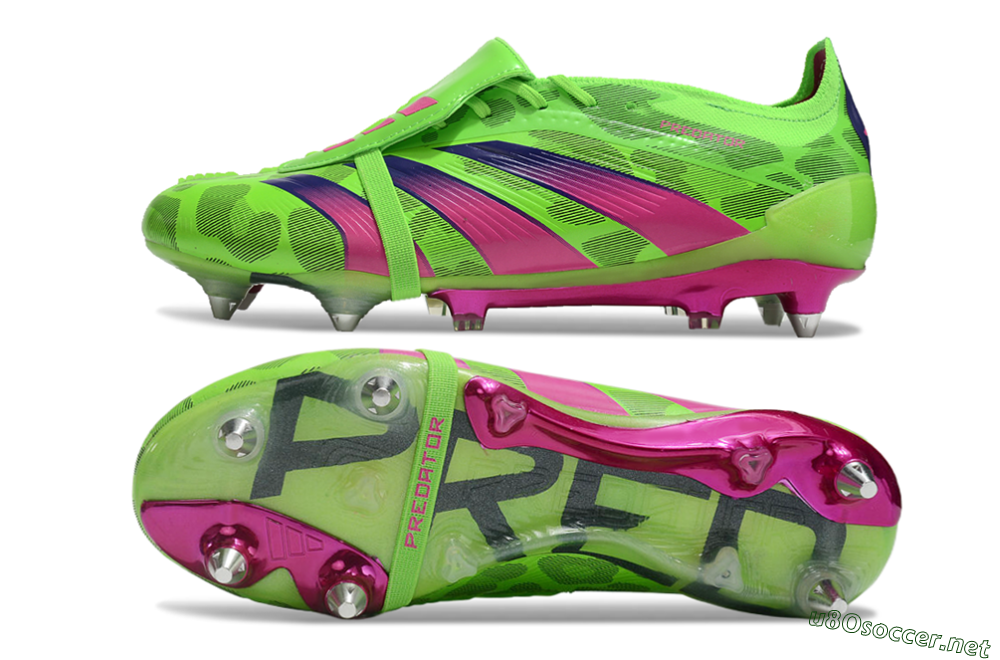Men's Adidas Predator Elite Foldover Tongue SG Football Boots - Yellow/Purple/Pink 1