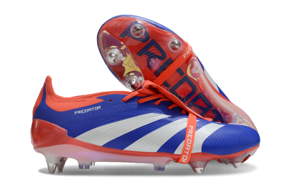 Men's Adidas Predator Elite Foldover Tongue SG Football Boots - Blue/White/Red