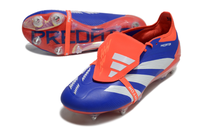 Men's Adidas Predator Elite Foldover Tongue SG Football Boots - Blue/White/Red