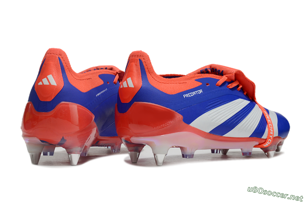 Men's Adidas Predator Elite Foldover Tongue SG Football Boots - Blue/White/Red 6