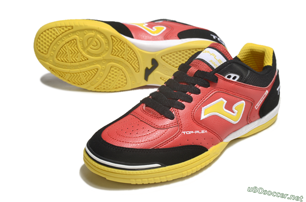 Men's Joma Top Flex IC Football Shoes - Red/Yellow/Black 3
