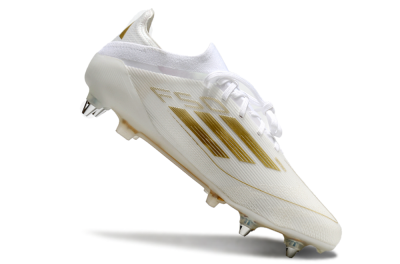 Men's Adidas F50 Elite SG Football Boots - White/Gold