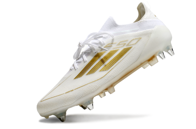 Men's Adidas F50 Elite SG Football Boots - White/Gold