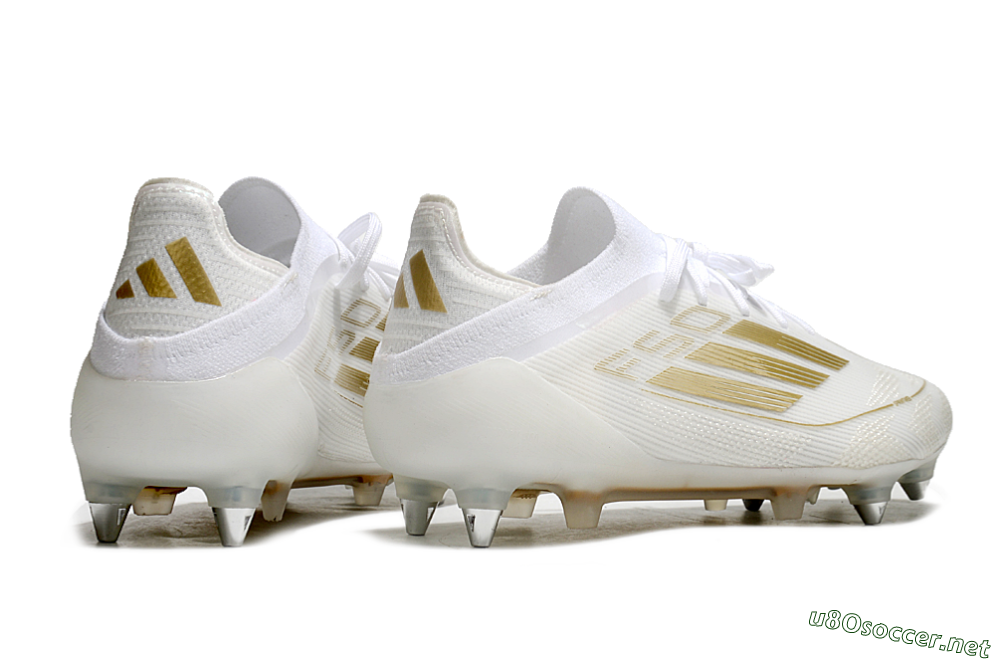 Men's Adidas F50 Elite SG Football Boots - White/Gold 6