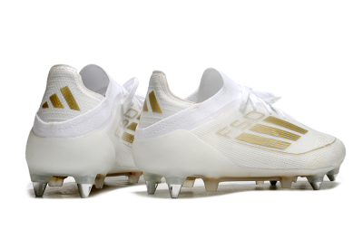 Men's Adidas F50 Elite SG Football Boots - White/Gold