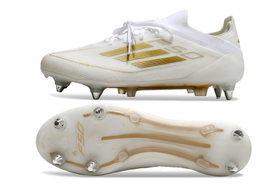 Men's Adidas F50 Elite SG Football Boots - White/Gold