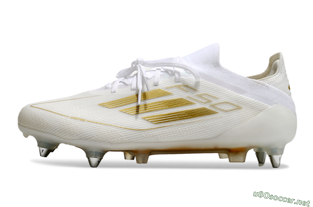 Men's Adidas F50 Elite SG Football Boots - White/Gold 0