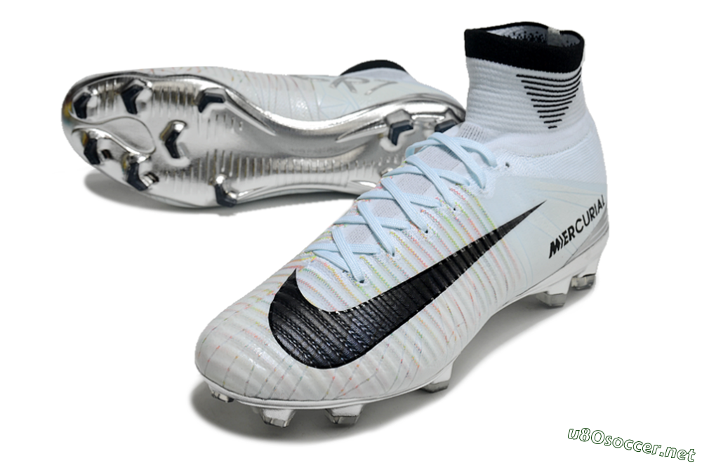 Men's Nike Zoom Superfly 5 Elite FG Football Boots - Blue/Black/Rainbow 3