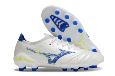 Men's Mizuno Morelia Neo 4 FG Football Boots - White/Blue/Yellow