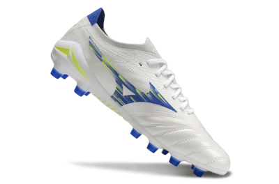Men's Mizuno Morelia Neo 4 FG Football Boots - White/Blue/Yellow