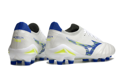 Men's Mizuno Morelia Neo 4 FG Football Boots - White/Blue/Yellow