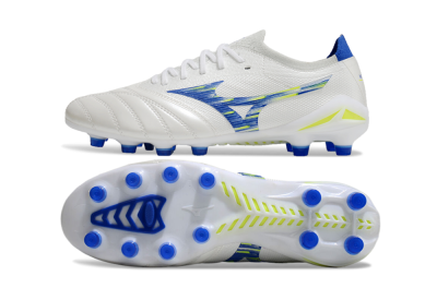Men's Mizuno Morelia Neo 4 FG Football Boots - White/Blue/Yellow