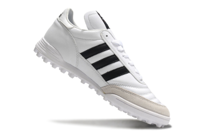 Unisex Adidas Mundial Team Astro TF Football Shoes - White/Black/Gold