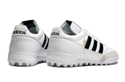 Unisex Adidas Mundial Team Astro TF Football Shoes - White/Black/Gold