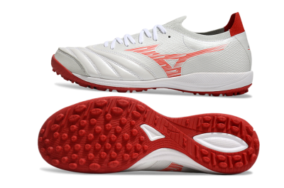 Men's Mizuno Morelia Neo Sala M8 TF Football Shoes - Beige/Red/White