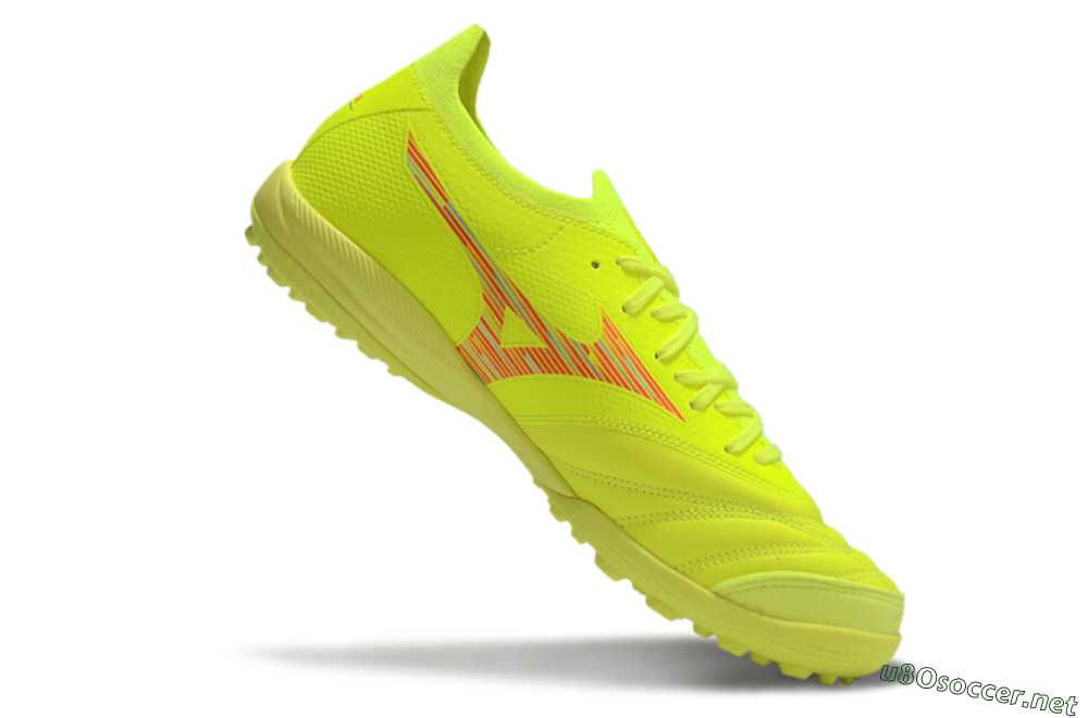 Men's Mizuno Morelia Neo Sala M8 TF Football Shoes - Yellow/Red 4