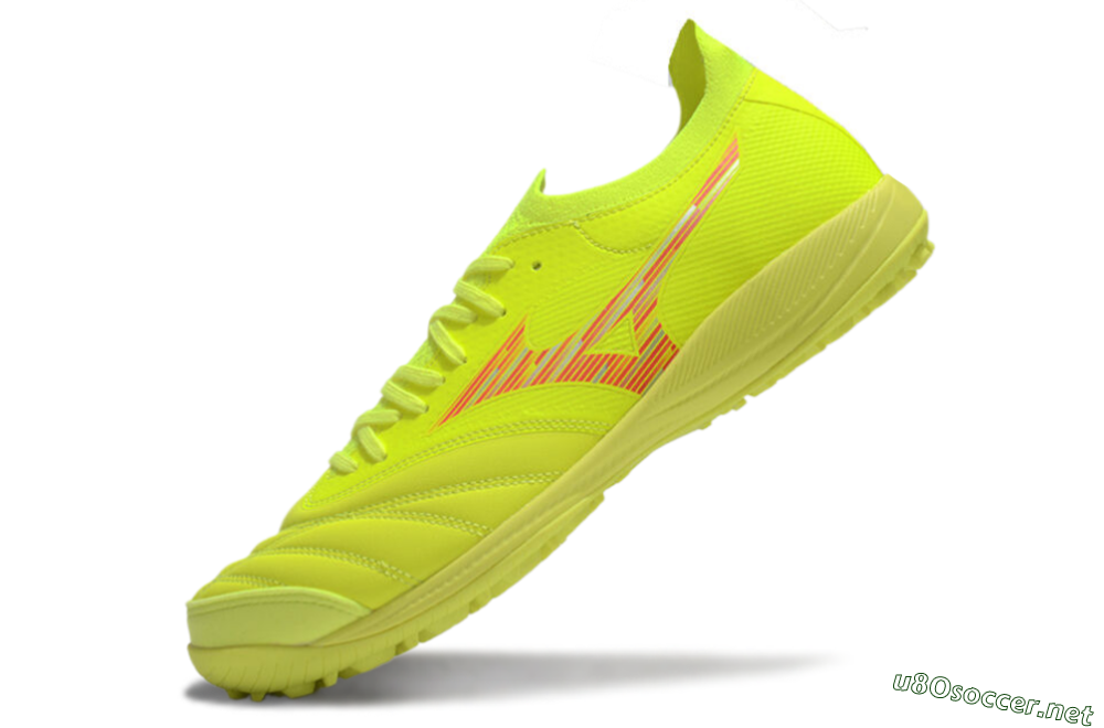 Men's Mizuno Morelia Neo Sala M8 TF Football Shoes - Yellow/Red 5