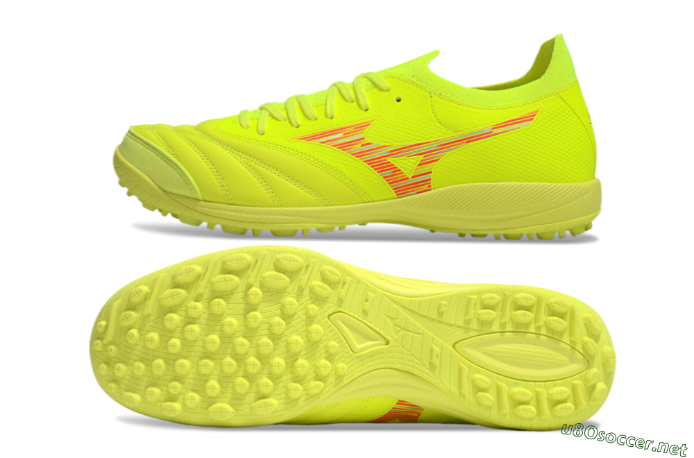 Men's Mizuno Morelia Neo Sala M8 TF Football Shoes - Yellow/Red 1