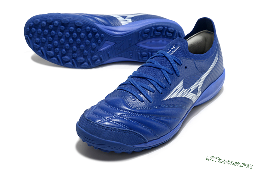 Men's Mizuno Morelia Neo Sala M8 TF Football Shoes - Blue/White 3