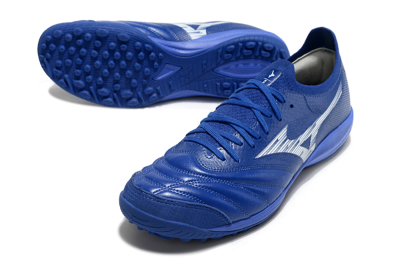 Men's Mizuno Morelia Neo Sala M8 TF Football Shoes - Blue/White