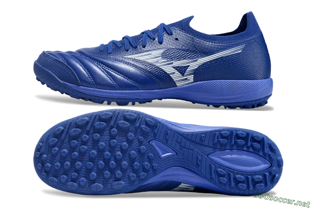 Men's Mizuno Morelia Neo Sala M8 TF Football Shoes - Blue/White 1