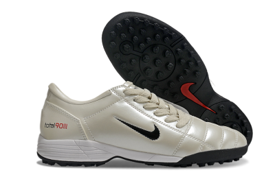 Men's Nike Total 90 II TF Football Shoes - Beige/Black/Red