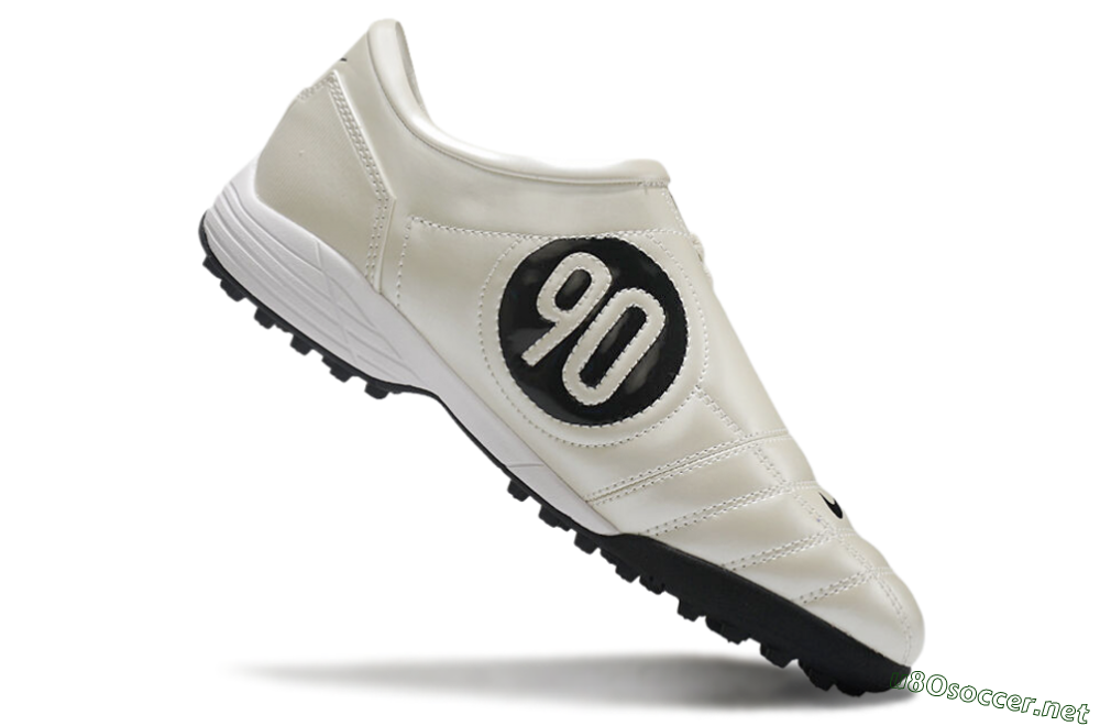 Men's Nike Total 90 II TF Football Shoes - Beige/Black/Red 4