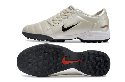 Men's Nike Total 90 II TF Football Shoes - Beige/Black/Red