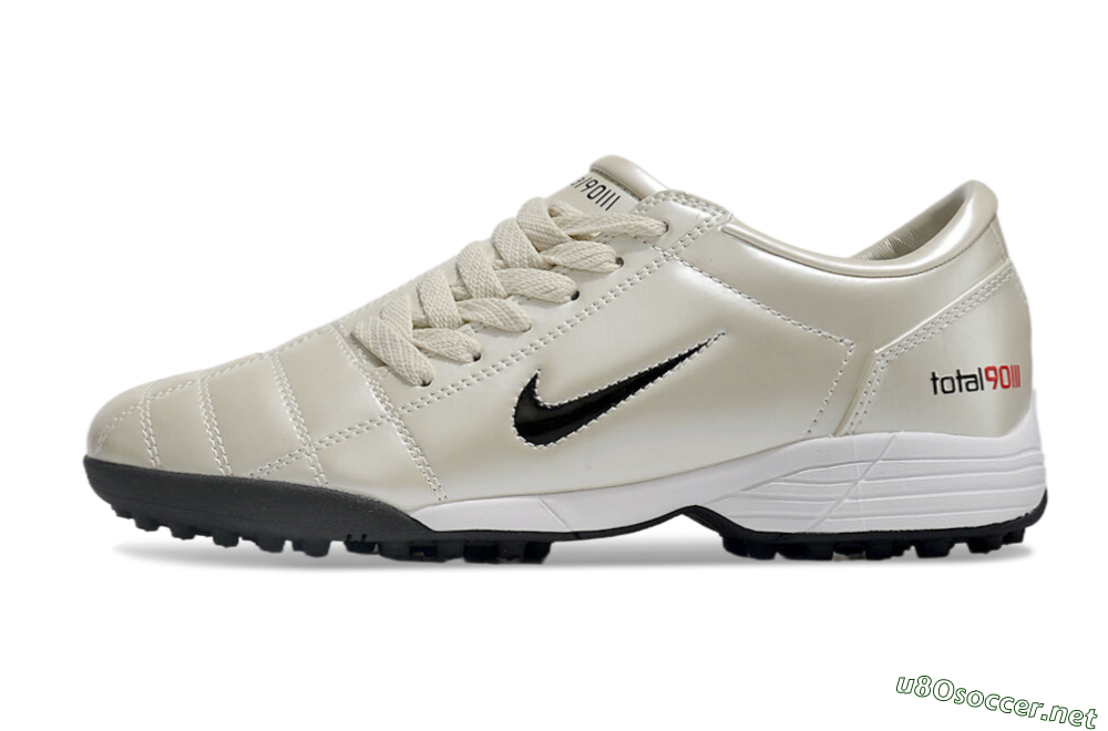 Men's Nike Total 90 II TF Football Shoes - Beige/Black/Red 0